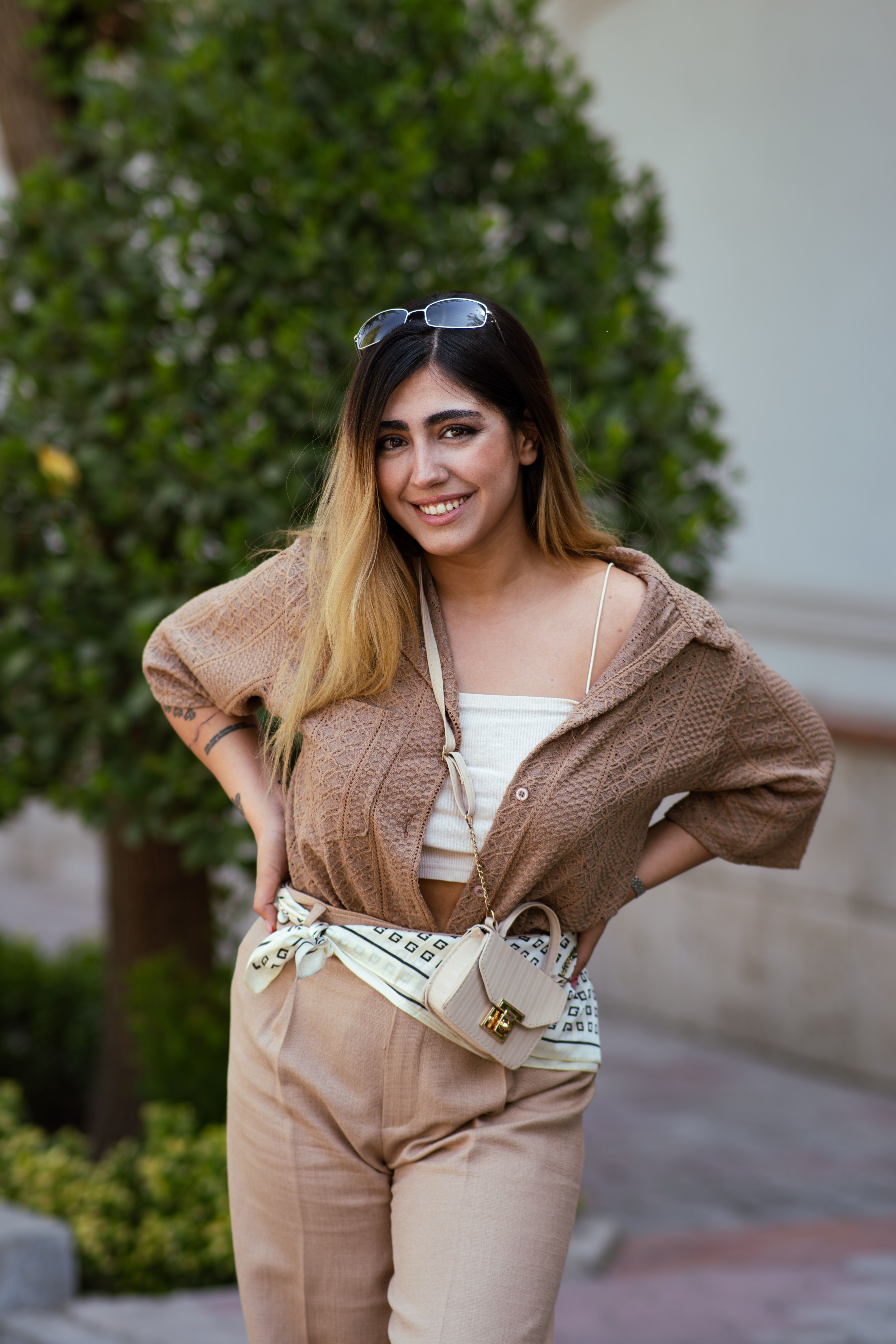 Cropped Bege Estampado