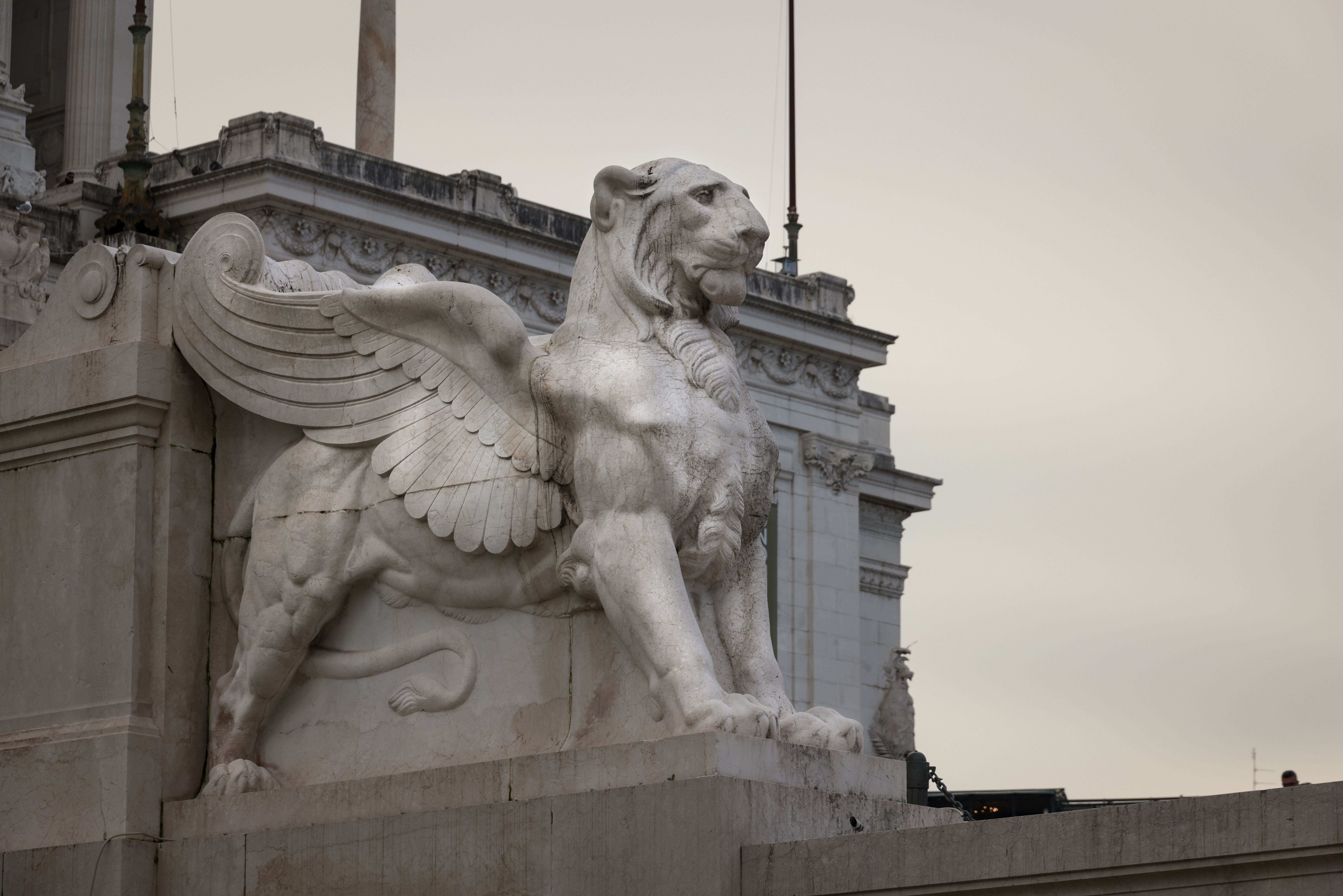 Majestic Winged Lion Statue in Rome · Free Stock Photo