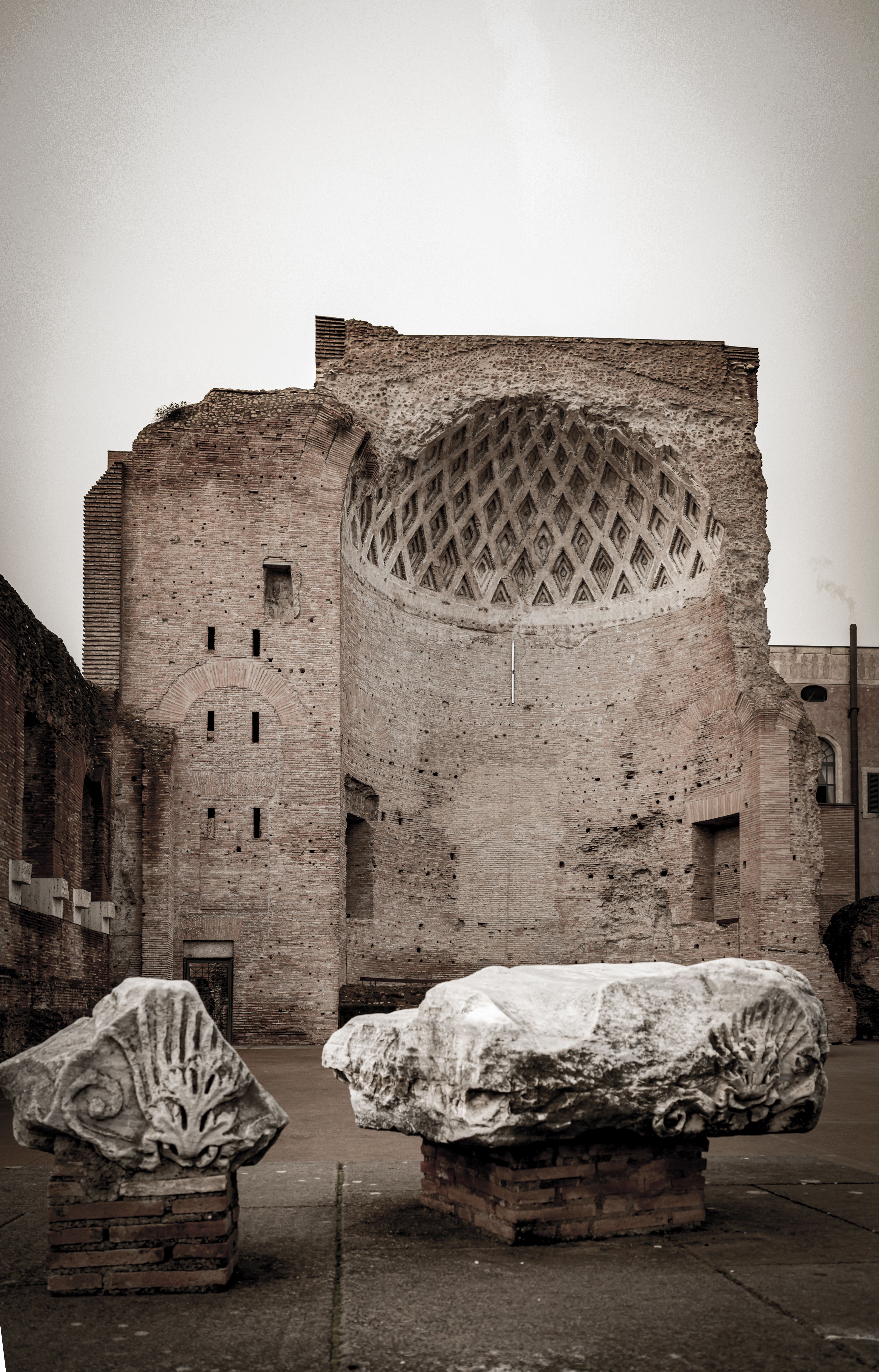 Ancient Roman Ruins with Sculptural Details · Free Stock Photo