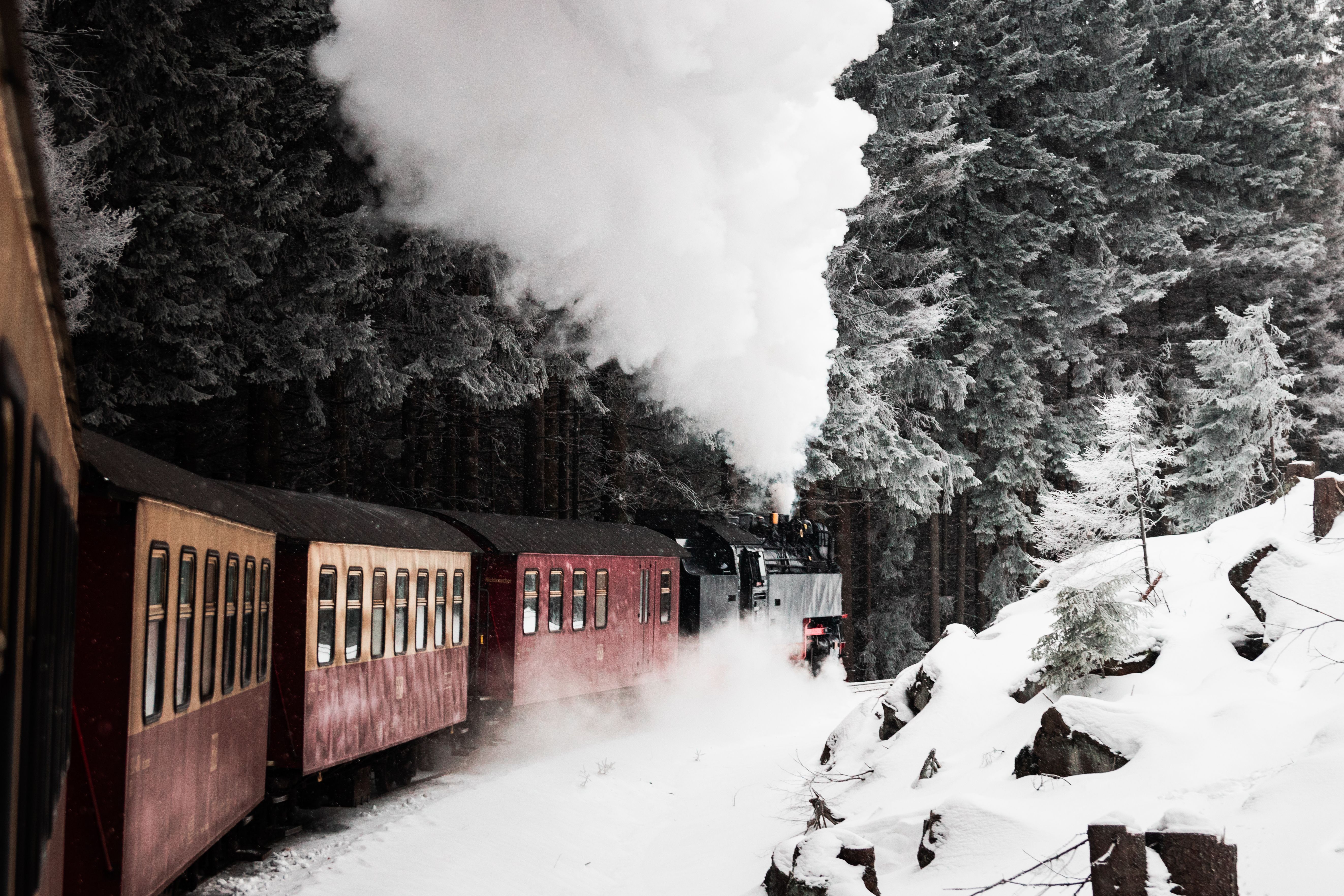 Dampflokomotive bei Fahrt