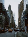 Chrysler Building and Busy New York Street Scene