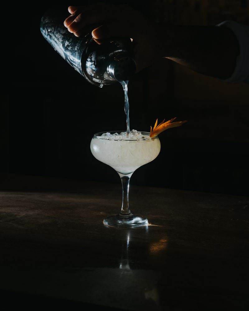 Cocktail being prepared