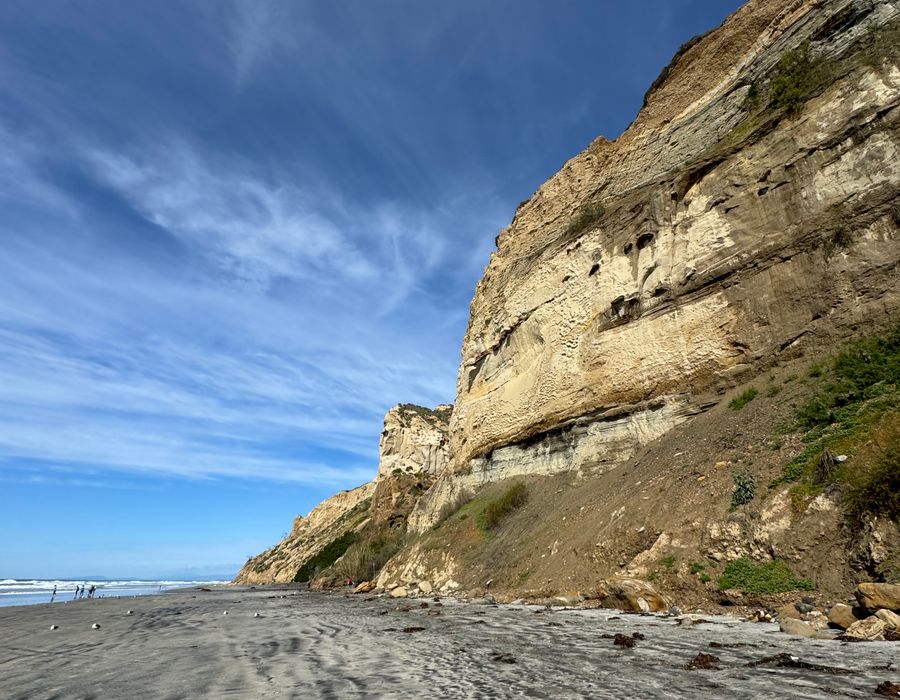 Coastal cliffs and beach near Del Mar