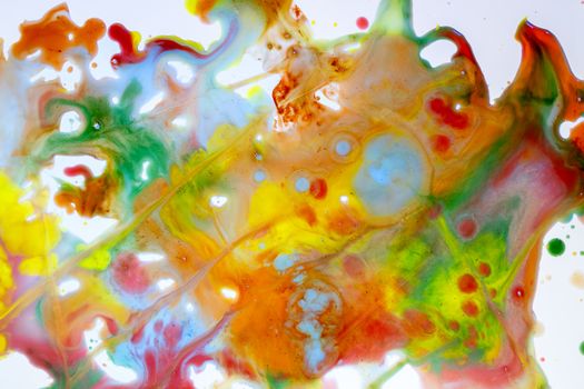 Vibrant abstract art piece showcasing colorful liquid blend with dynamic movement and texture.