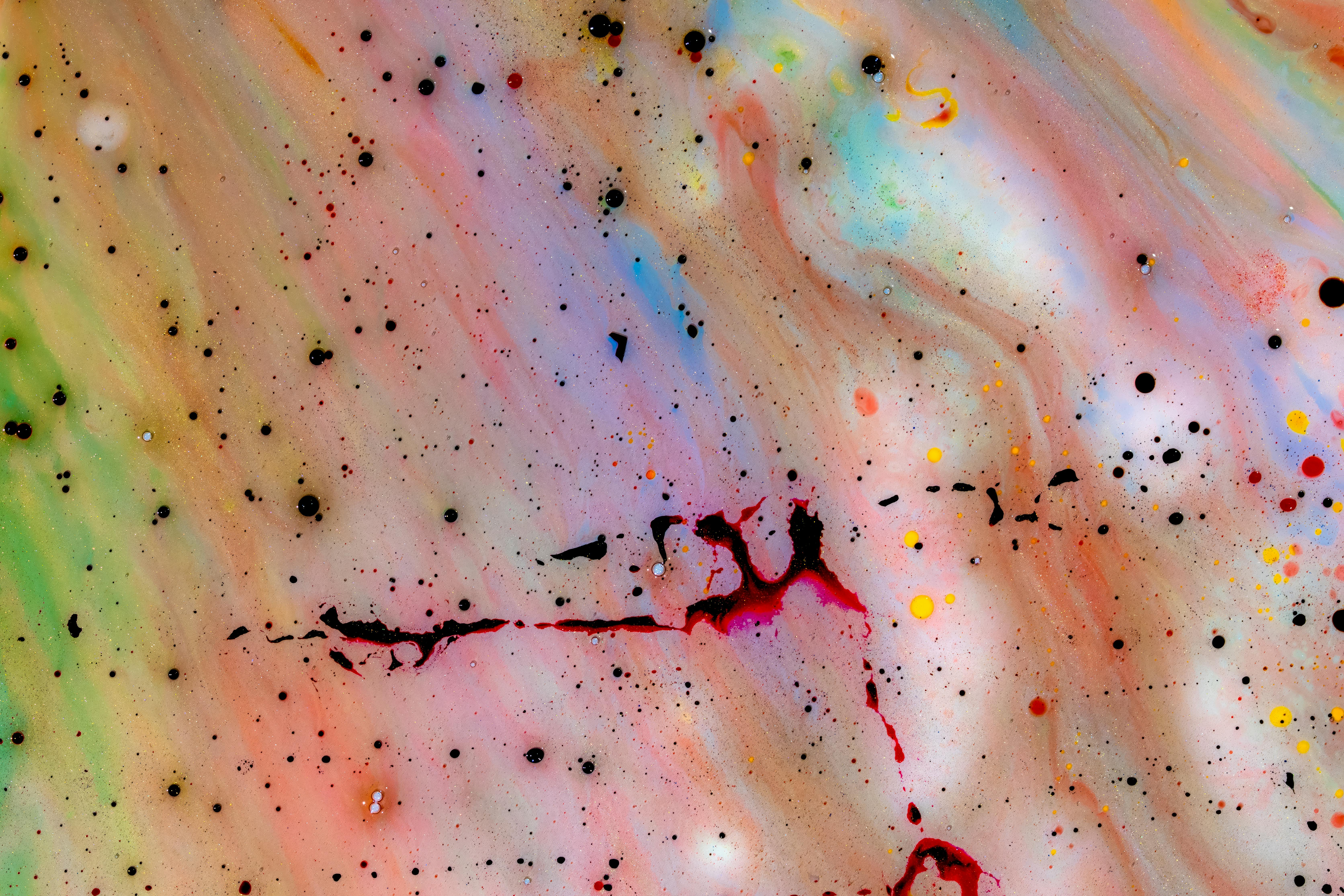 De franc Art abstracte vibrant i colorit amb un disseny líquid fluid i patrons orgànics. Foto d'estoc