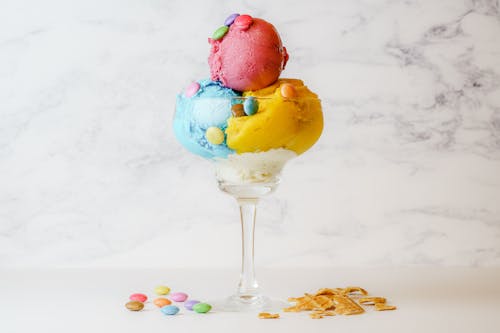 Colorful Scooped Sorbet 