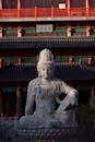 Serene Buddha Statue at Traditional Chinese Temple