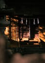 Serene Japanese Temple Entrance with Shadows