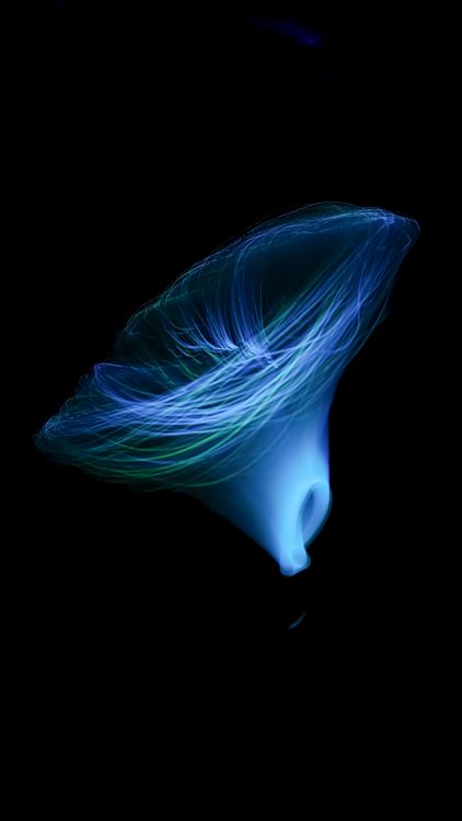 Abstract Blue Light Swirl on Black Background · Free Stock Photo
