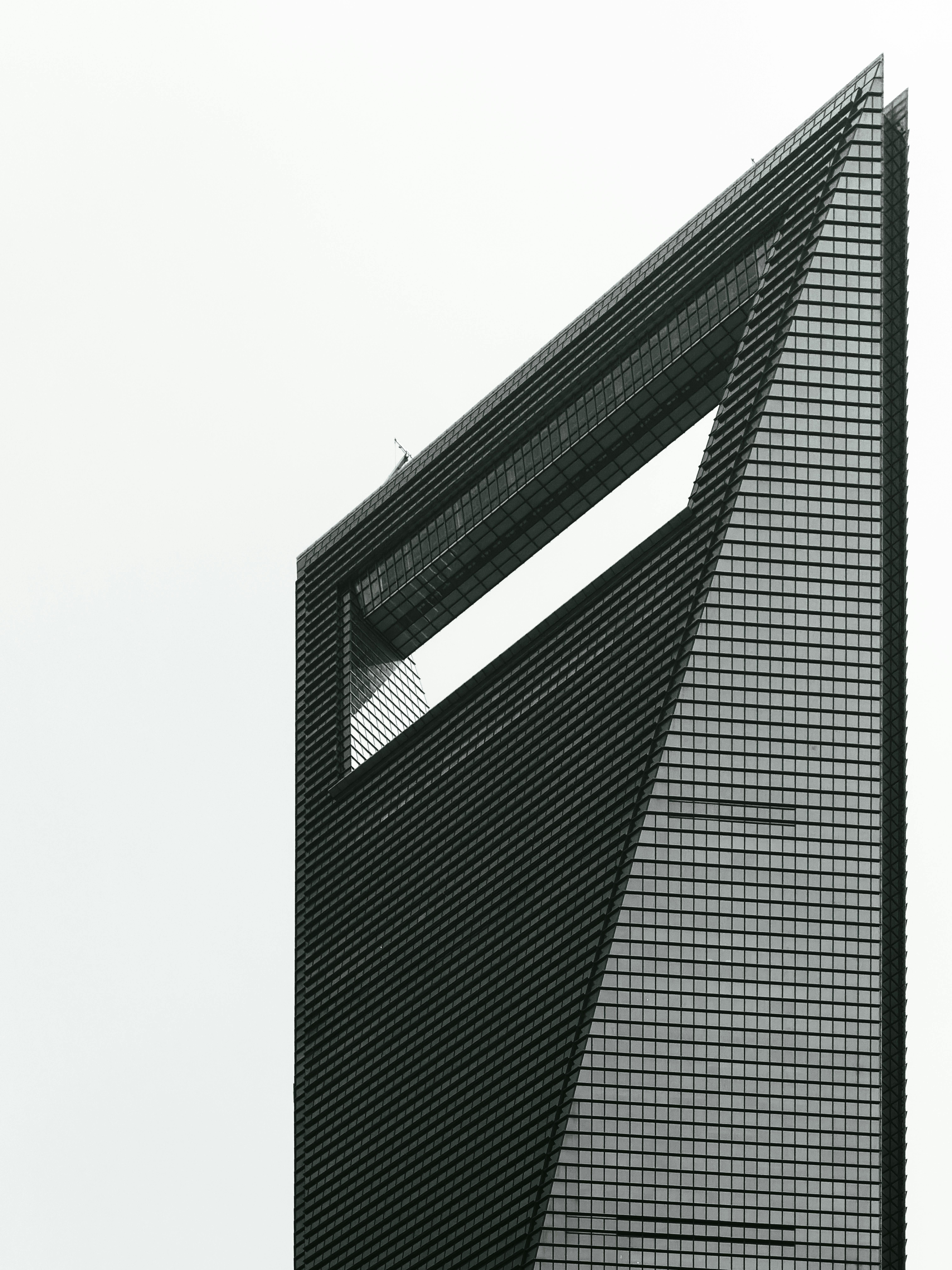 Free Modern architectural marvel in downtown Shanghai with minimalist geometric design. Stock Photo