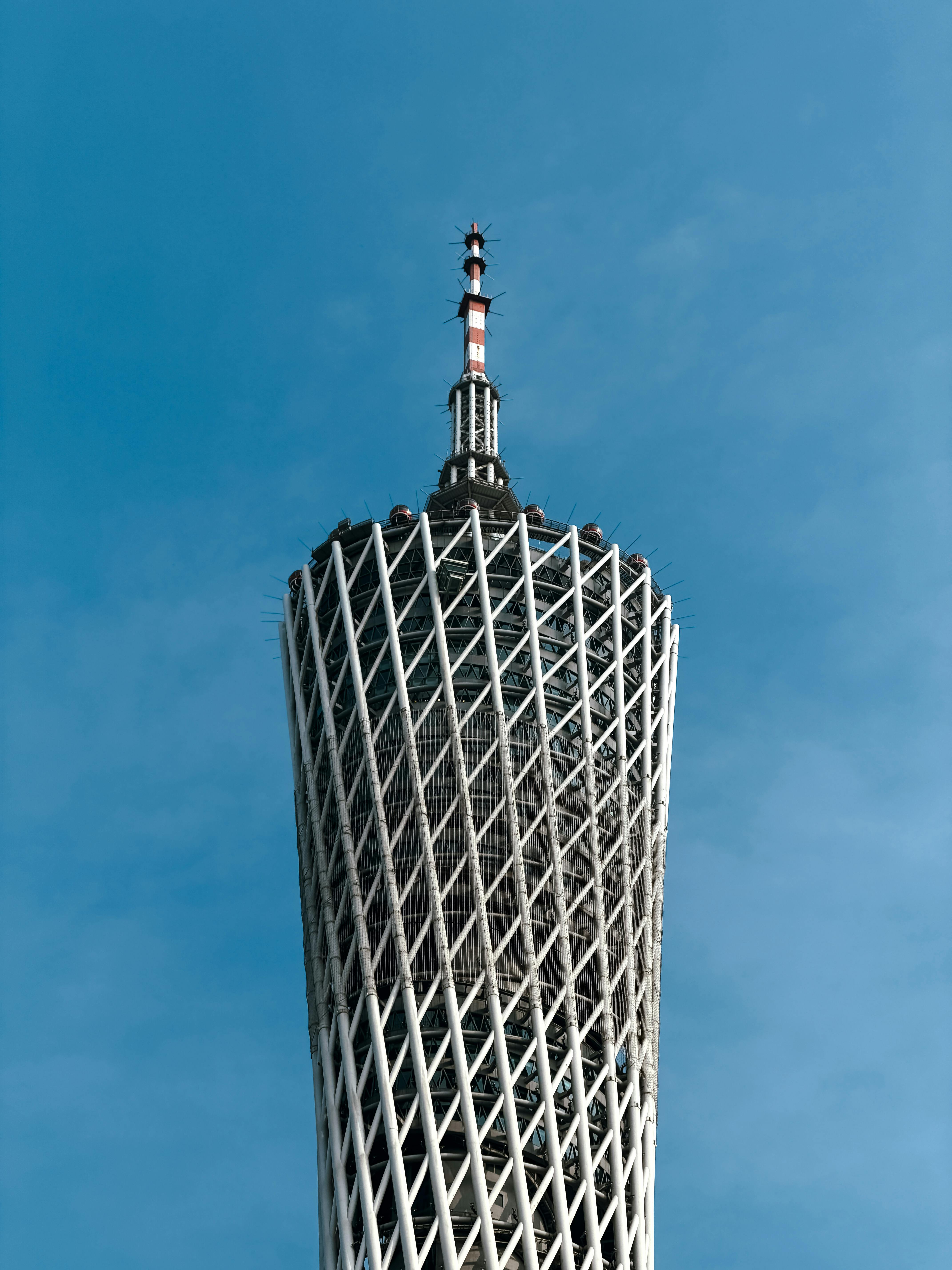 無料 広州にある広州塔の素晴らしい眺め。現代建築の素晴らしさが際立っています。 写真素材