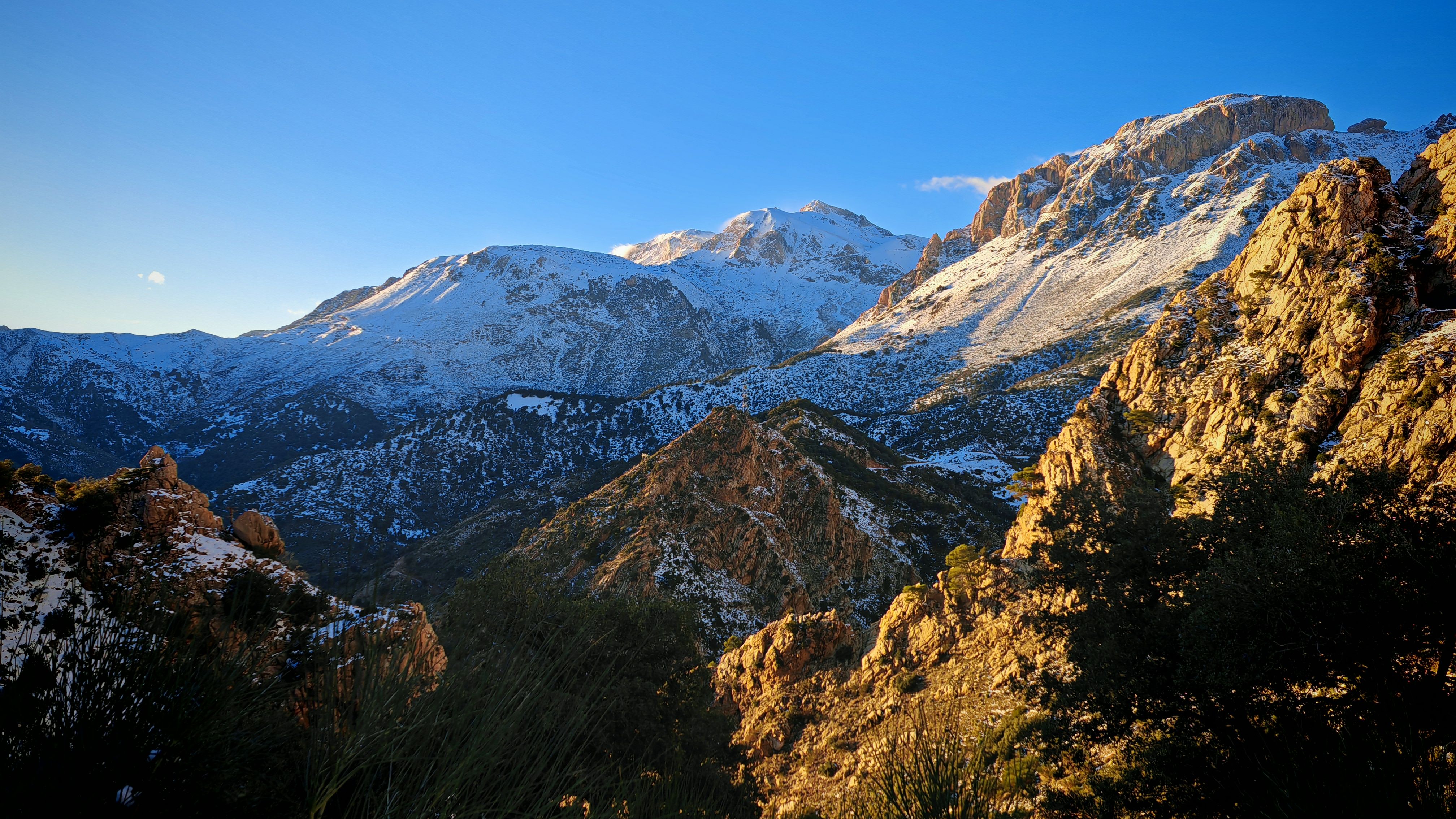 Stunning Mountain Landscape with Snow-Capped Peaks · Free Stock Photo