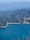 Scenic Aerial View of Lake and Mountains