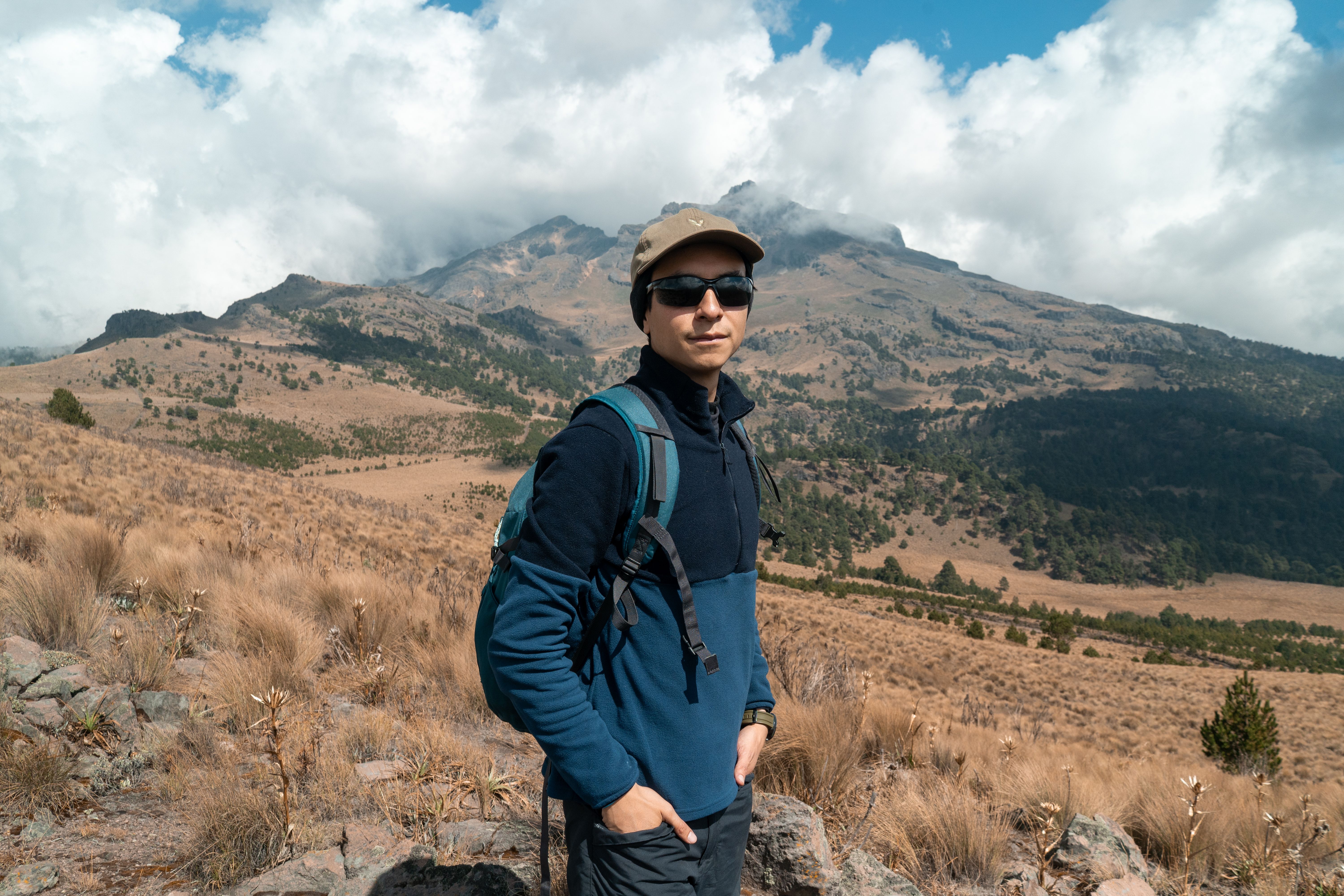 Hiker at izta popo zoquiapan national park, Benin