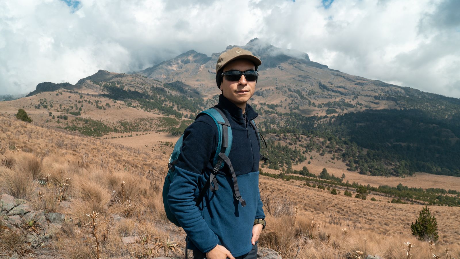 Hiker at izta popo zoquiapan national park, Benin