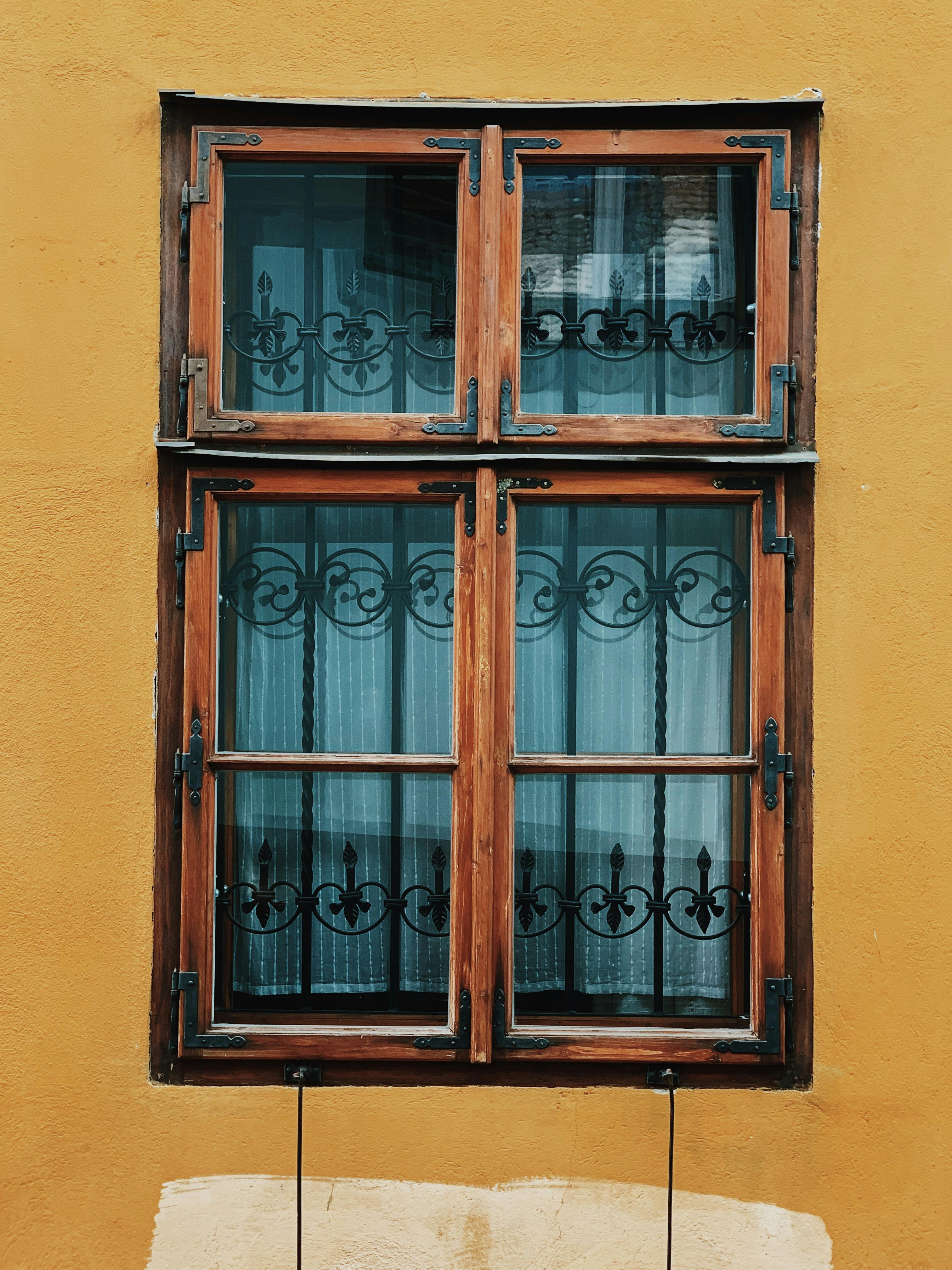 Glass Window With Wooden Frame · Free Stock Photo