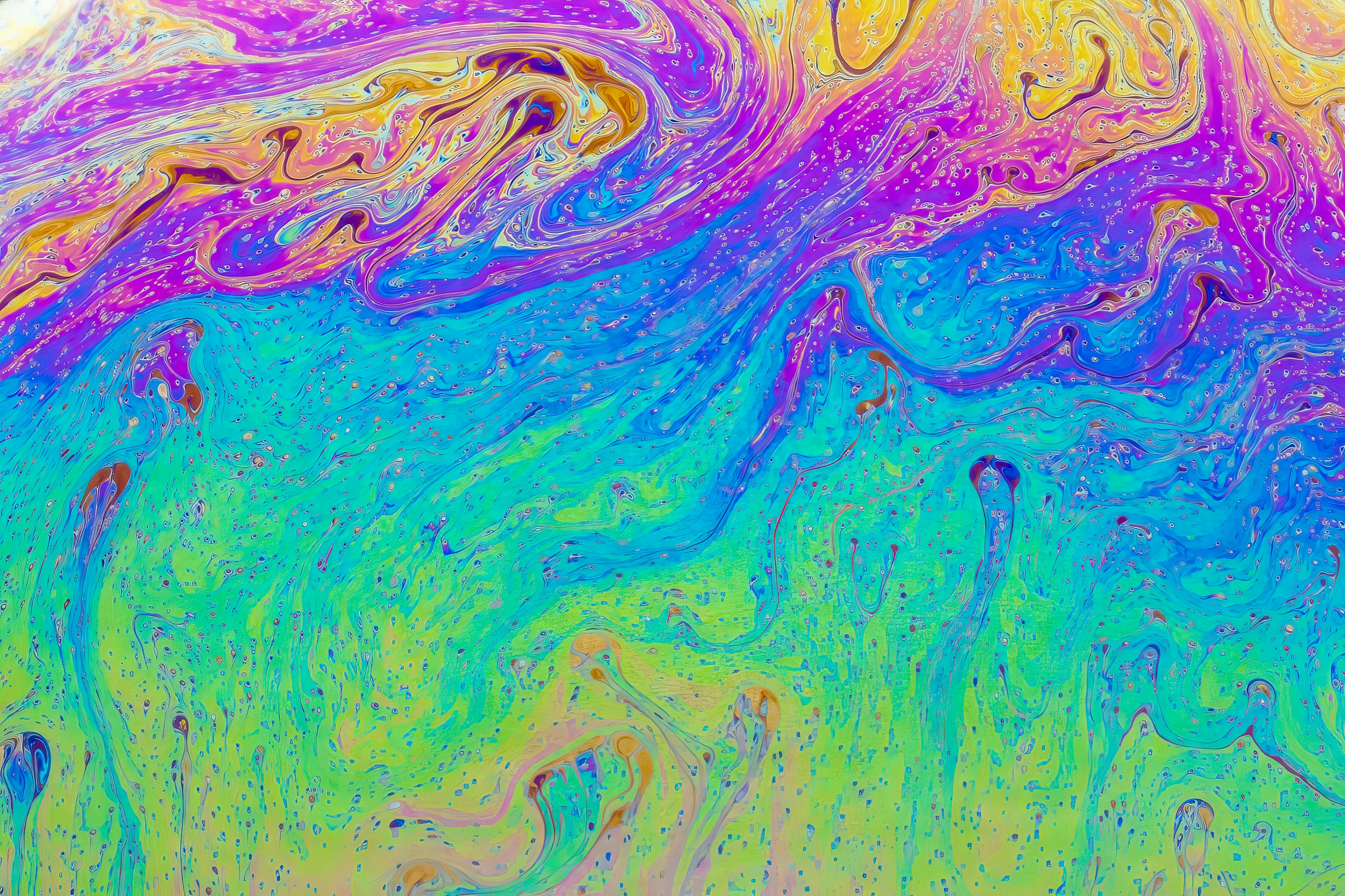 Δωρεάν Πολύχρωμο ψυχεδελικό ρευστό μοτίβο με ζωντανούς στροβιλισμούς και πολύχρωμη υφή. Φωτογραφία από στοκ φωτογραφιών