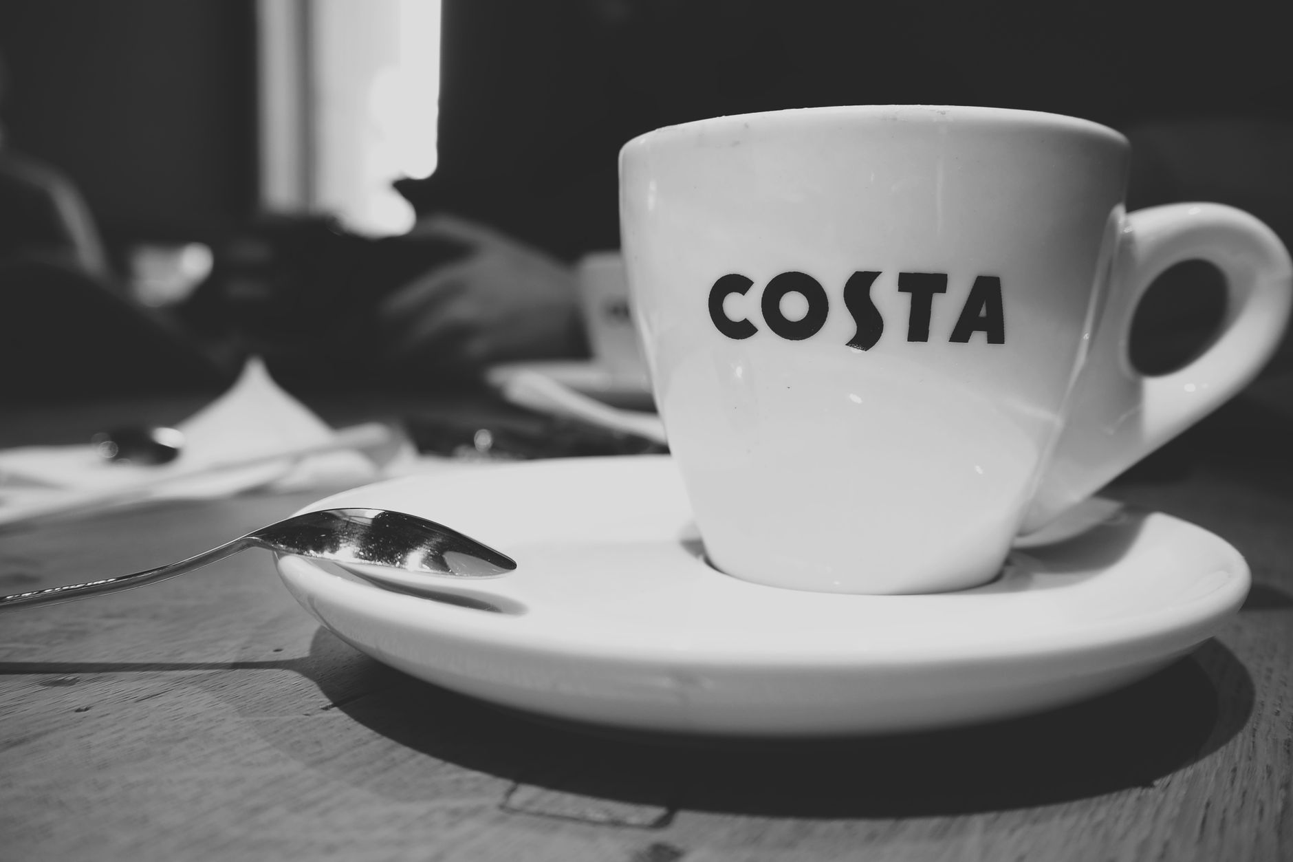White Ceramic Mug With Saucer