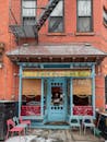 Charming Brooklyn Café Front in Urban Setting