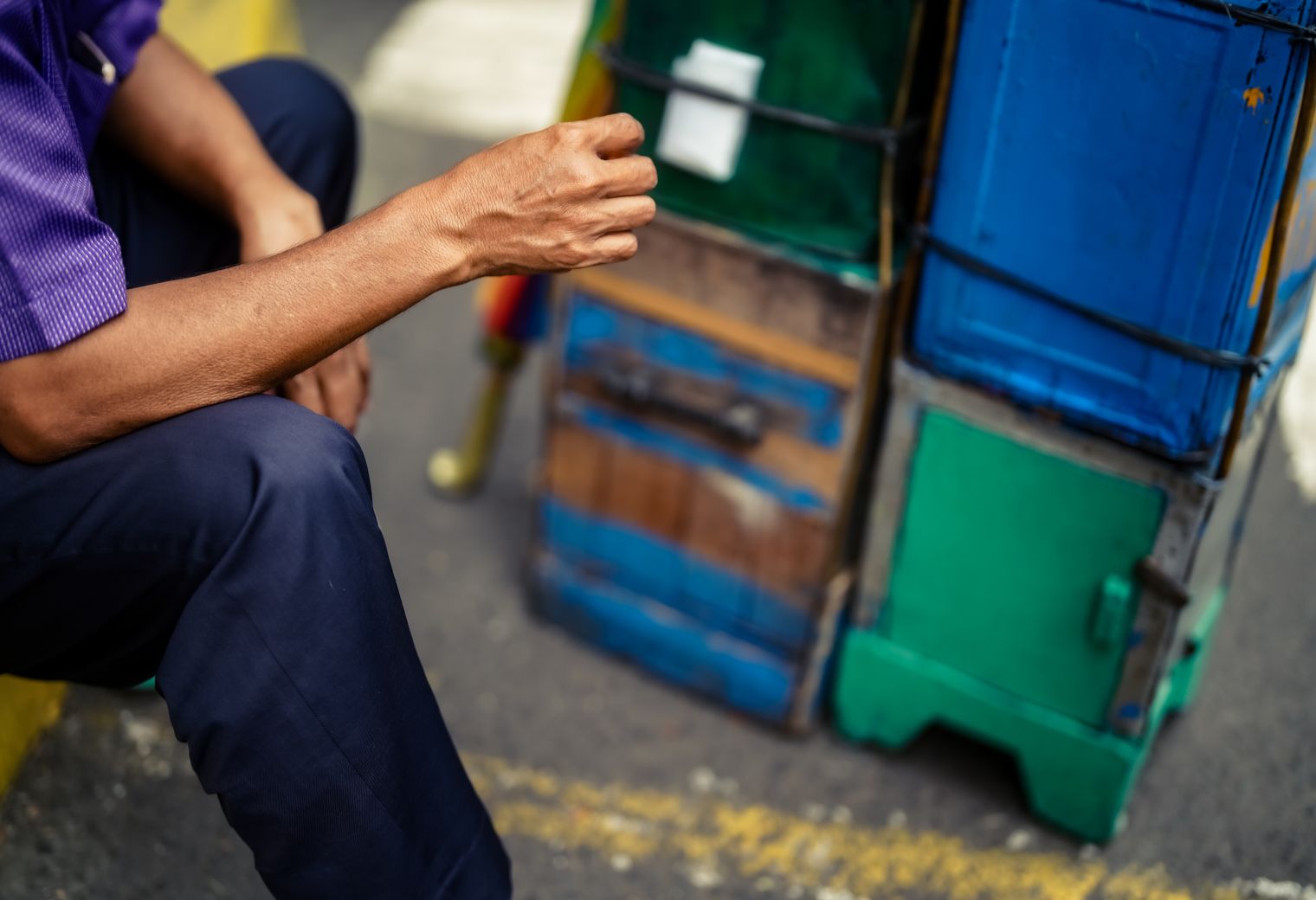 Wickhambrook — belongings being loaded for transport to storage