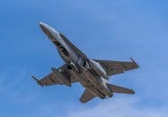 Spanish Air Force F-18 Jet in Flight