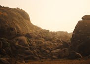 Serene Rocky Landscape at Sunrise