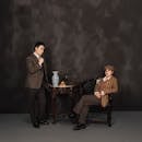 Stylish Vintage Portrait with Elegant Vases