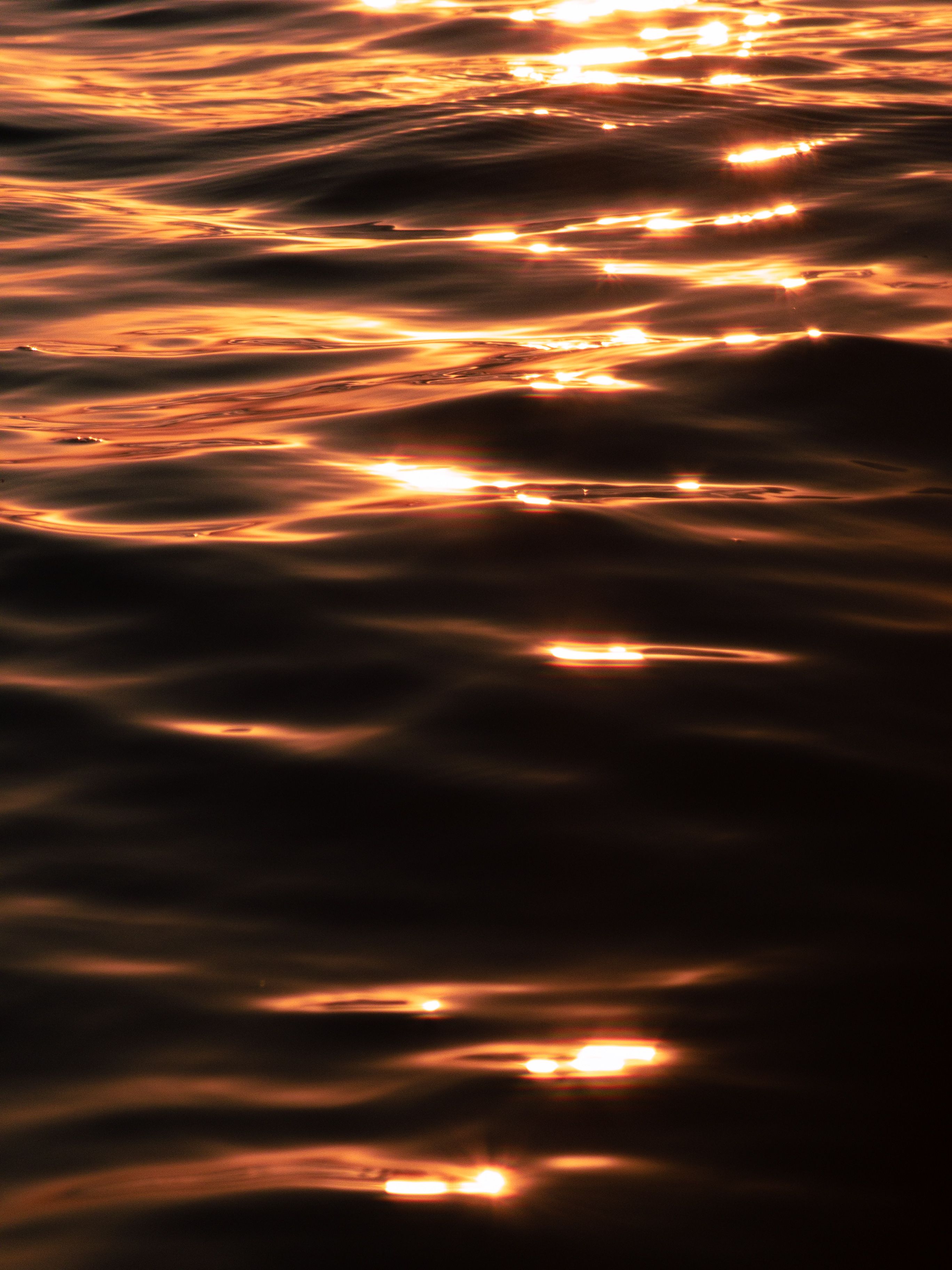 Golden Sunlit Ripples on Water Surface · Free Stock Photo