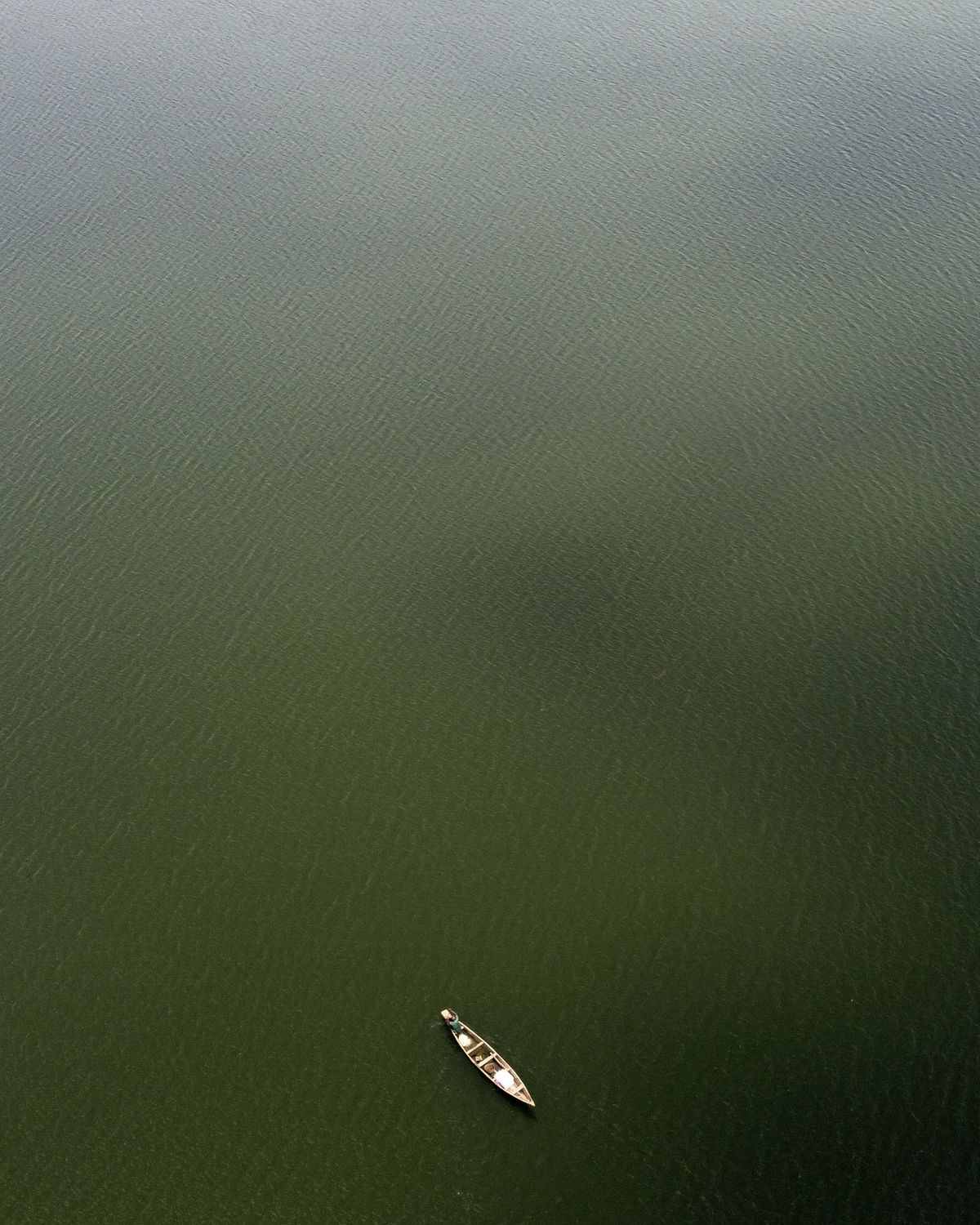 Person on Boat in Birds Eye View · Free Stock Photo
