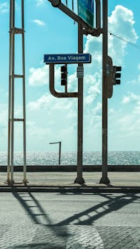 A tranquil scene of Boa Viagem Avenue with ocean views in Pernambuco, Brazil.