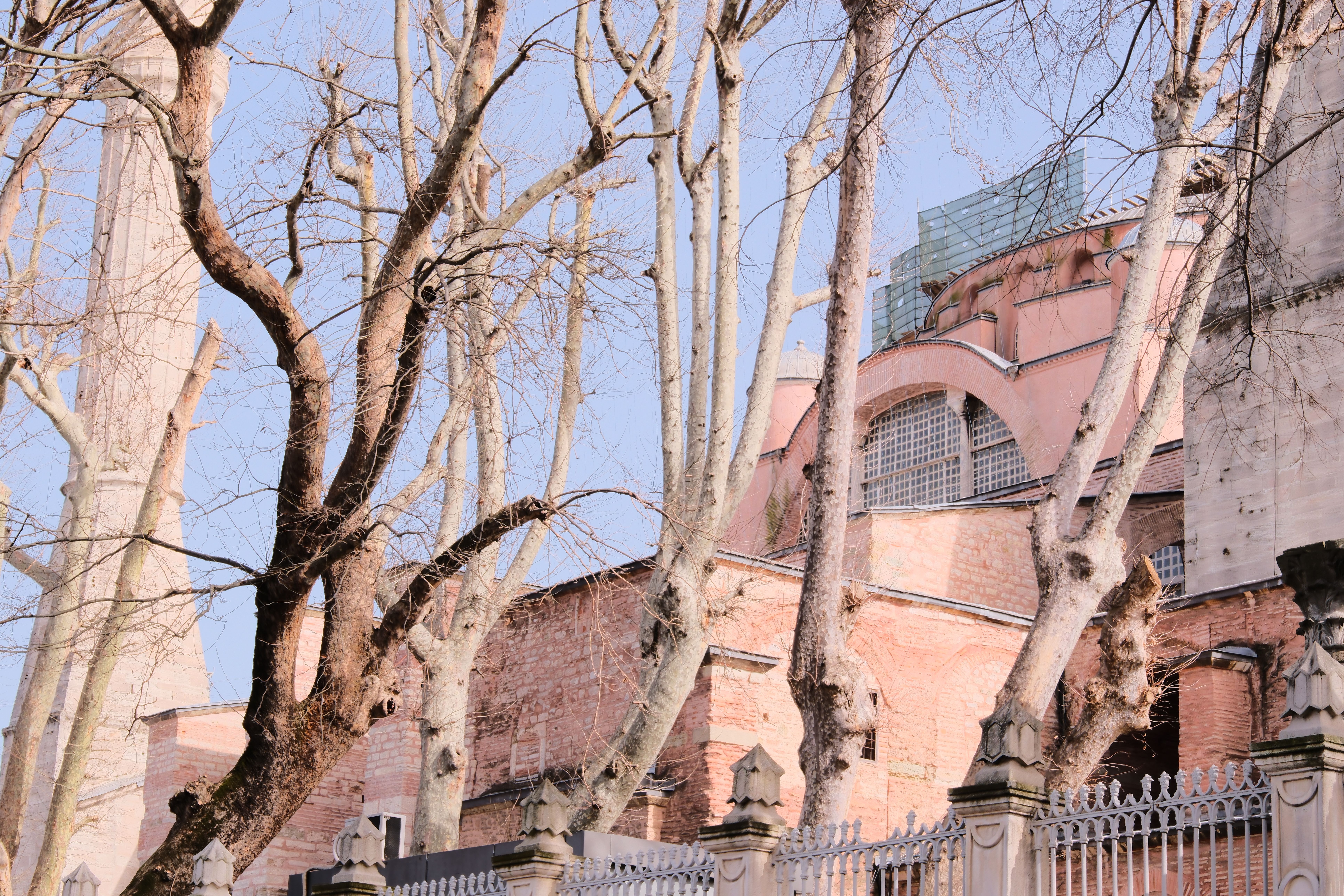 Red-brick Hagia Sophia basilica in Sofia