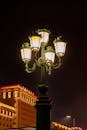 Elegant Street Lamp in Harbin at Night