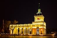 Illuminated Zhongyang Street Building at Night