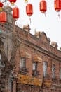 Historic Building with Red Lanterns in Harbin