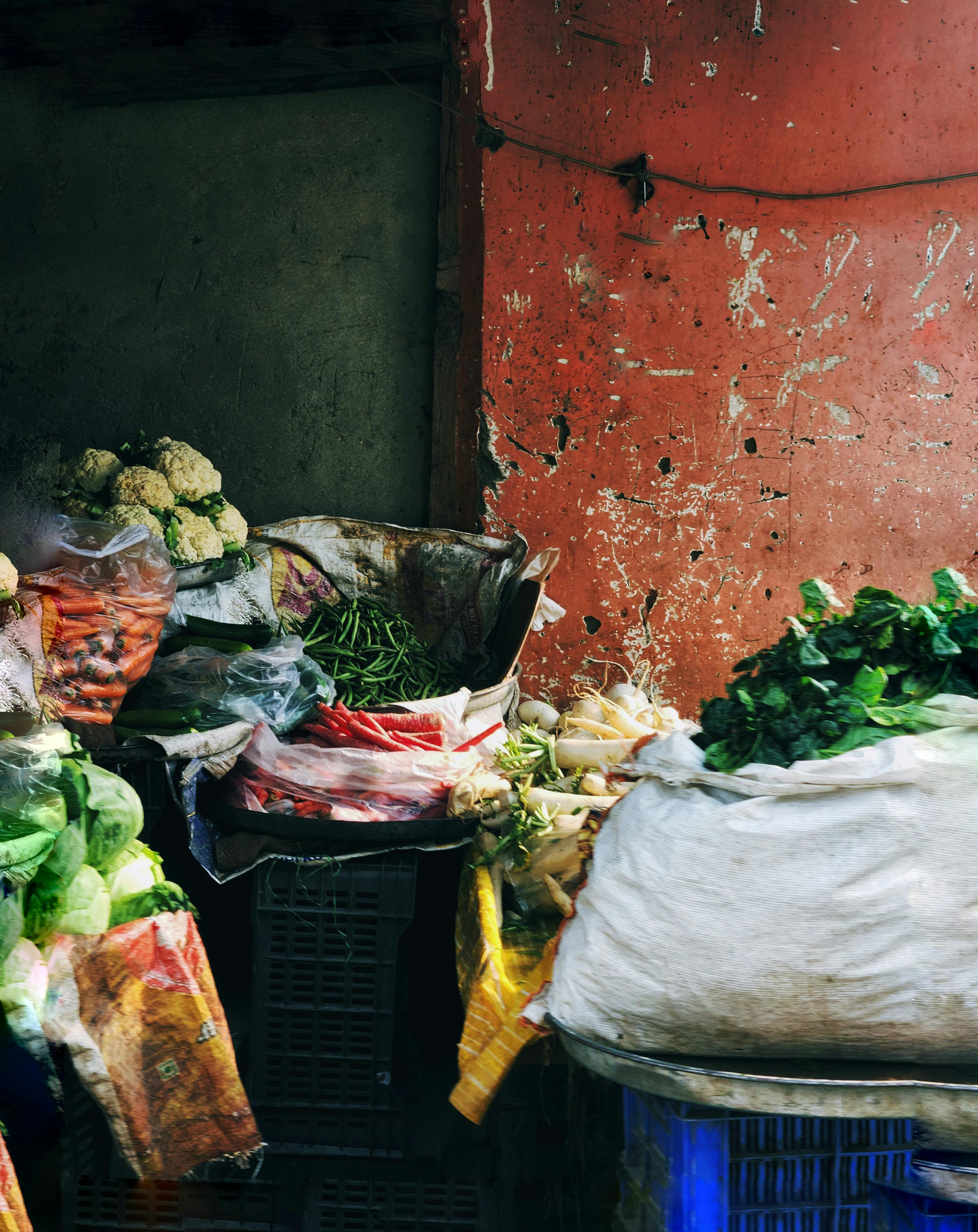 無料 カラフルな野菜, カリフラワー, カリフラワーの頭の無料の写真素材 写真素材
