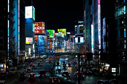 Elegante Nacht & Stadt – Anime-Stil Hintergrundbild
