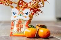 Vibrant Lunar New Year Still Life with Oranges
