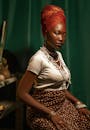 Portrait of Woman in Traditional African Attire