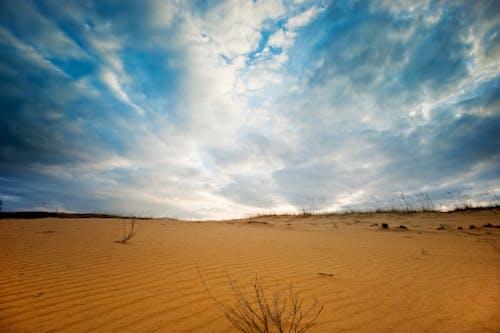Sand Dune Under Blue Sky