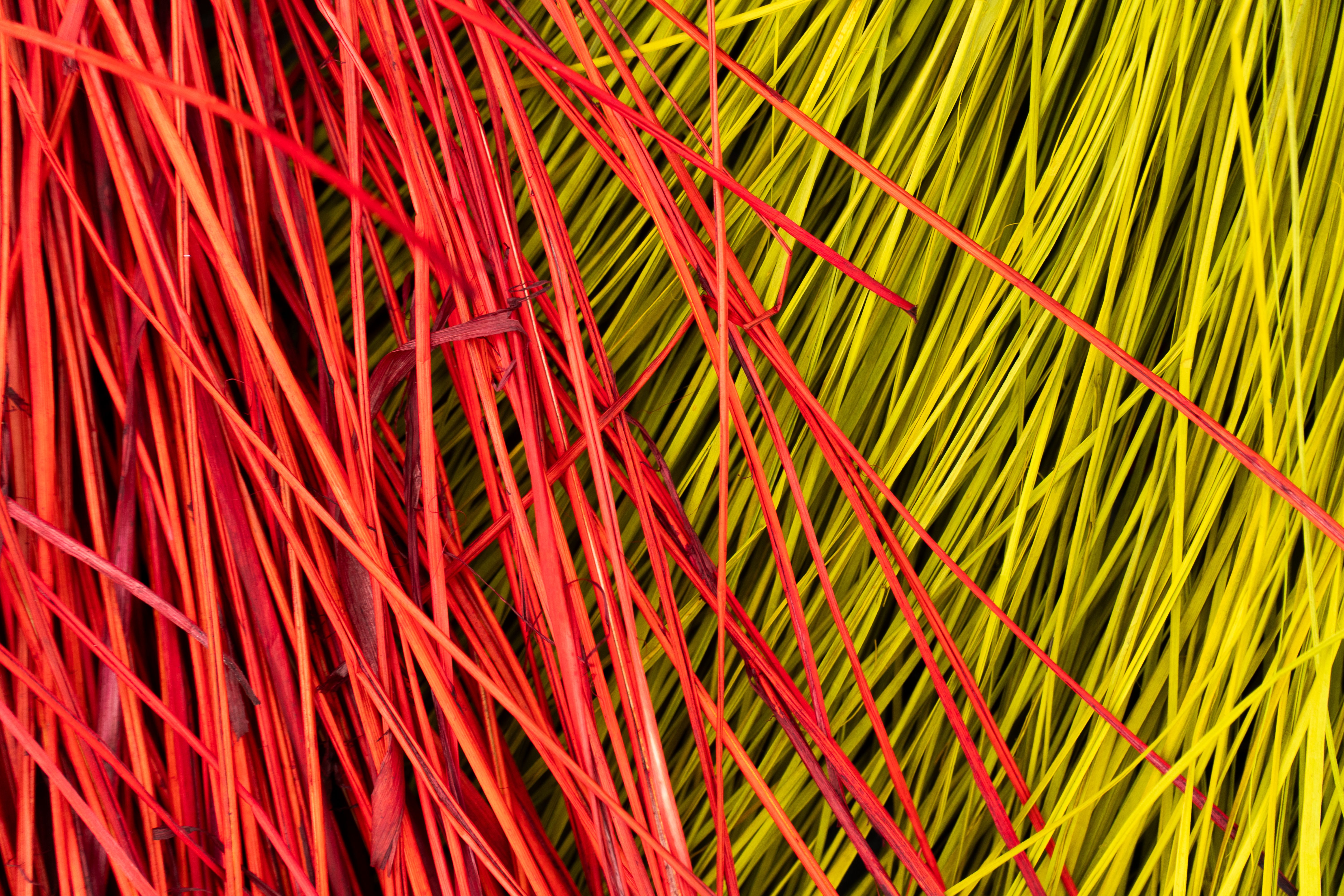 Vibrant Colorful Straw Textures in Vietnam · Free Stock Photo