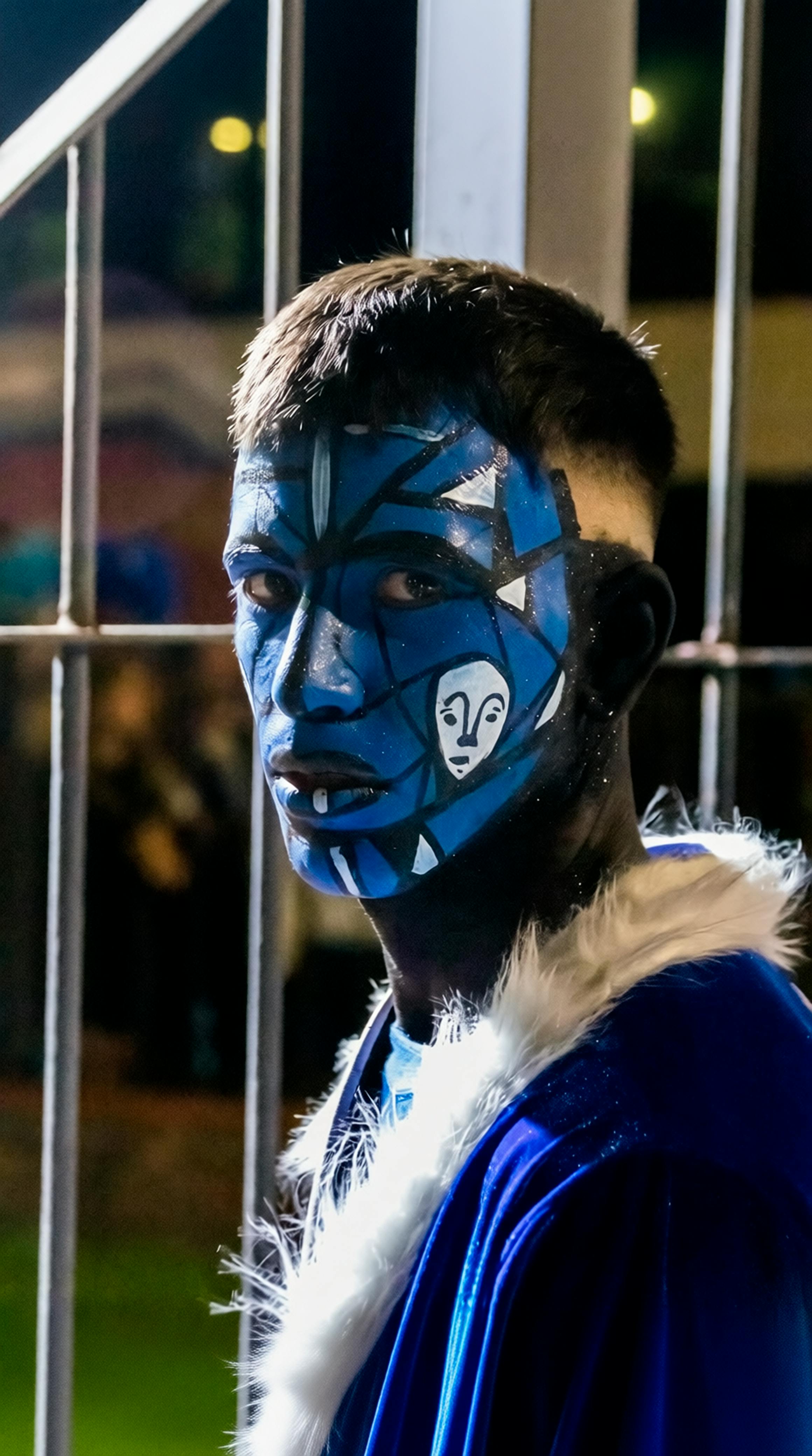 Gratis Farverig ansigtsmaling under Montevideo-karnevallet i Uruguay. Lagerfoto