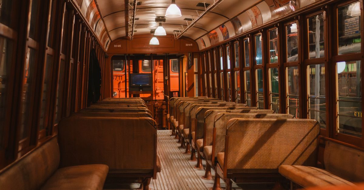 Vintage Tram Interior in Candiac, Québec · Free Stock Photo