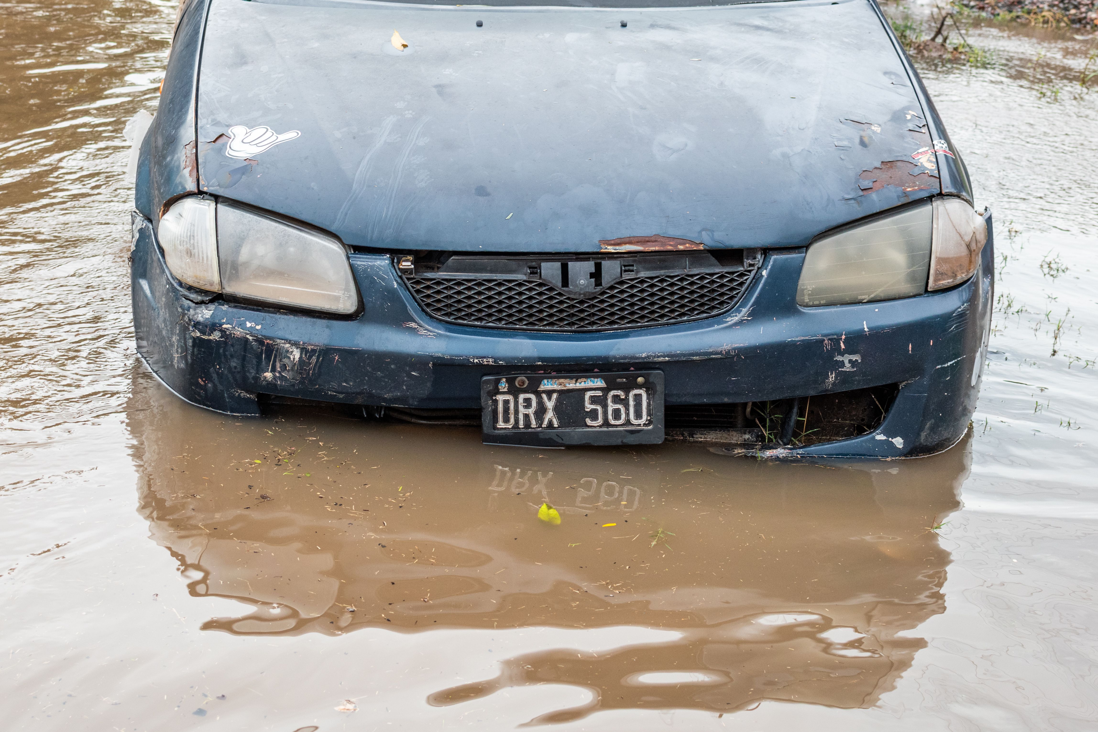 Car in flood