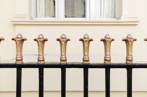 Free stock photo of fence, gate, gold