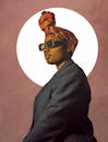 Stylish Woman with Headwrap and Sunglasses Portrait