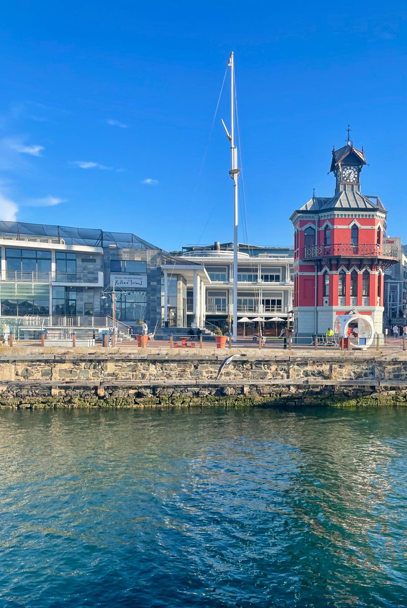 Historic clock tower at the Cape Town waterfront