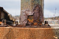 Close-up of Weathered Rusty Metal Structure