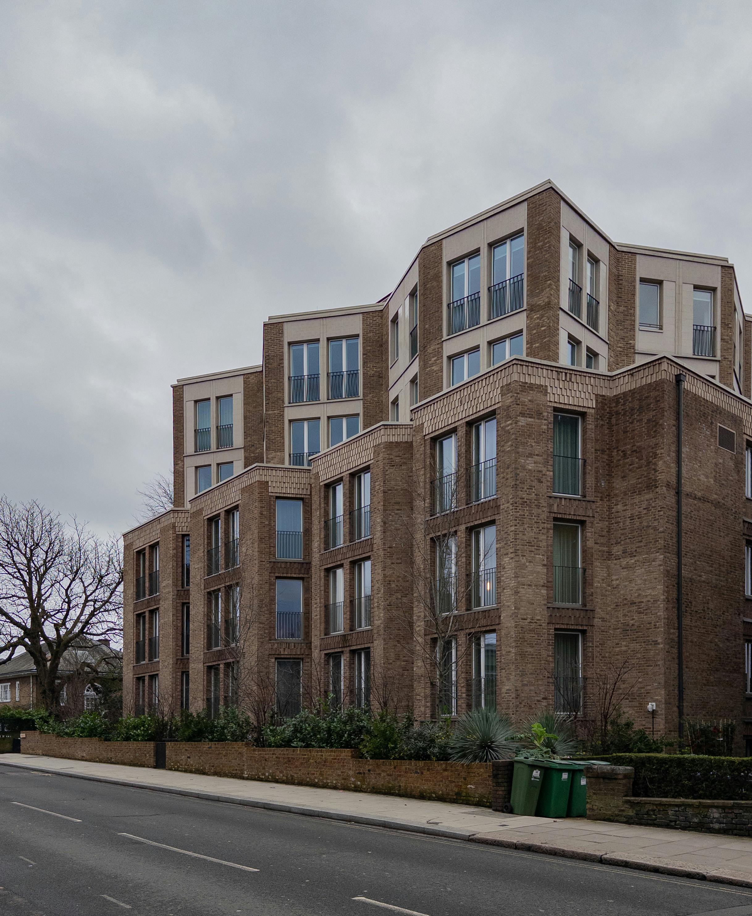 Modern residential apartment building exterior