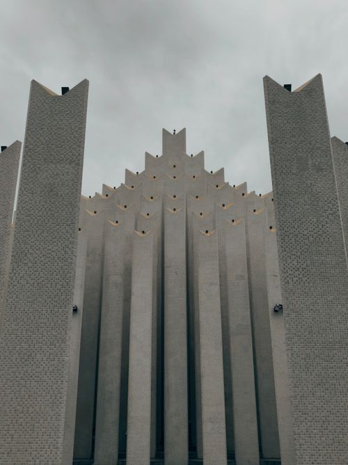 Free Striking architectural structure with geometric design in Vũng Tàu, Vietnam. Stock Photo