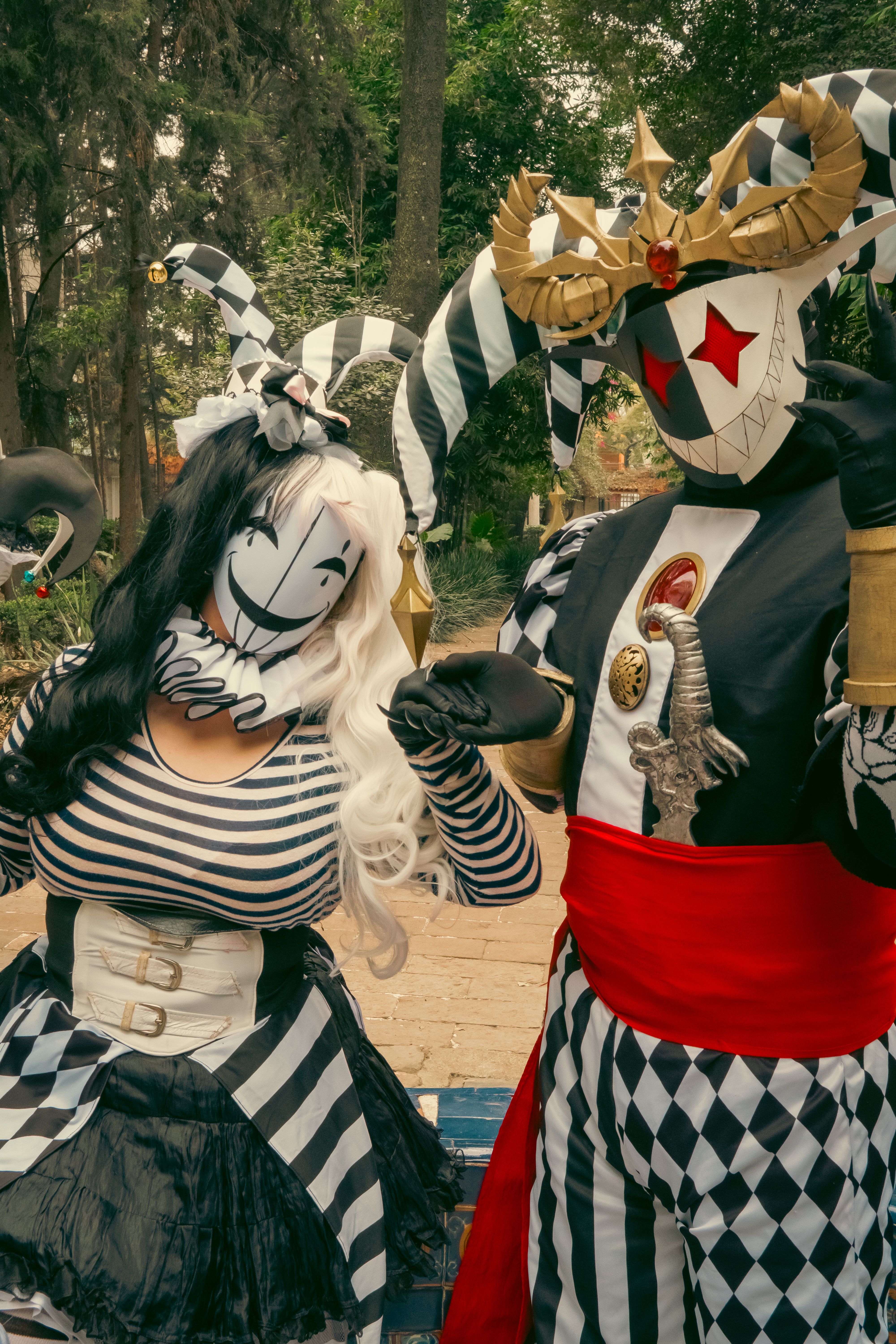 Colorful Carnival Characters in Festive Costumes